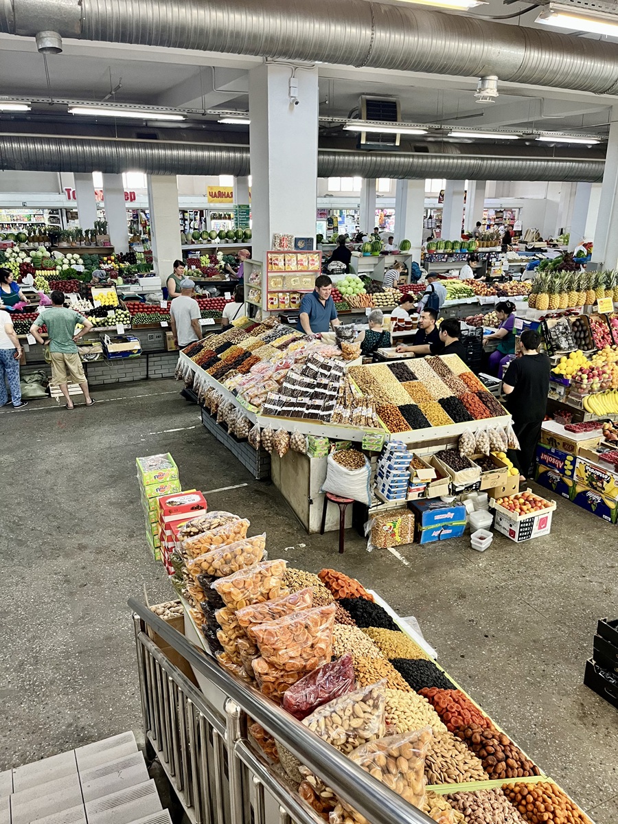 Green Bazaar in Almaty Kazakhstan during my DIY Almaty Walking Tour